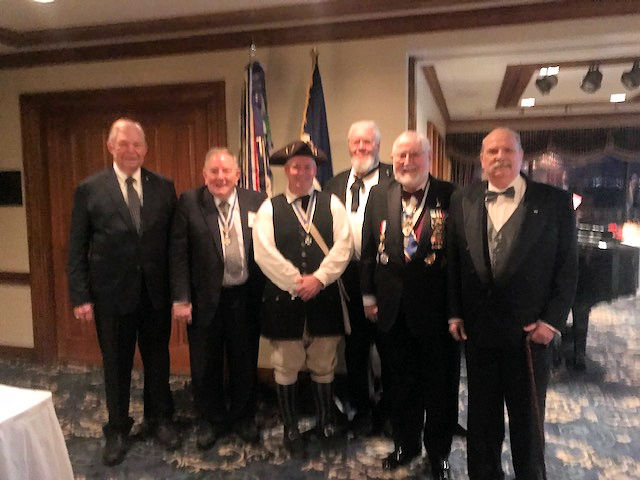 left to right... Dick Weitzel, Max Strozier, Peter Baron, Sanford Reed, Judge Ed Butler, and Yancey Swearingen.